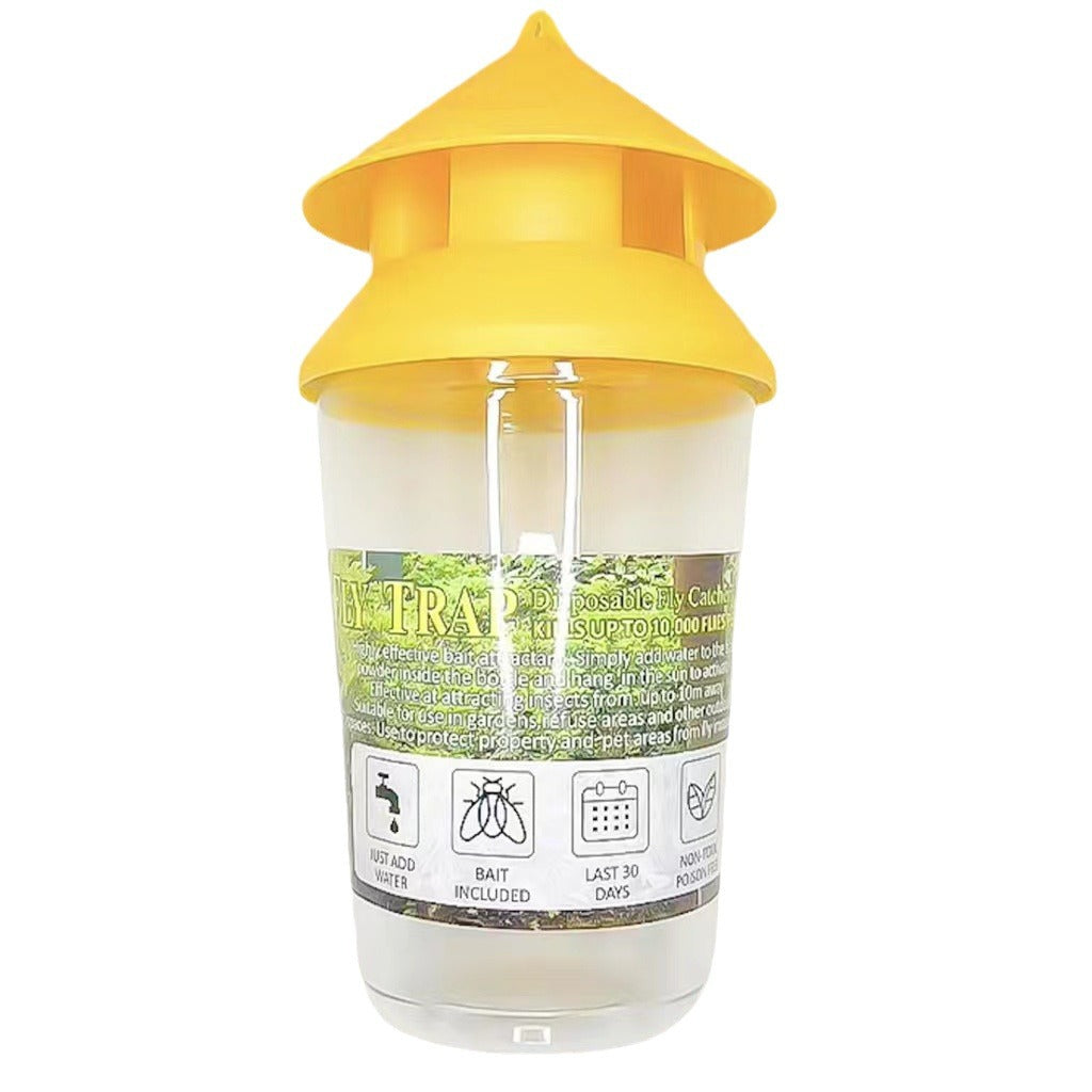 Reusable outdoor insect fly trap with non-toxic bait reservoir and Hanging canopy Stornfield