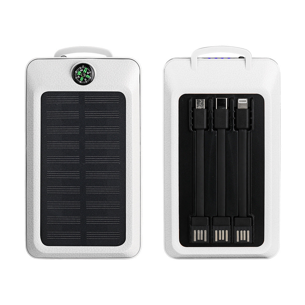 Portable power bank with integrated solar charging technology and multiple USB ports Stornfield