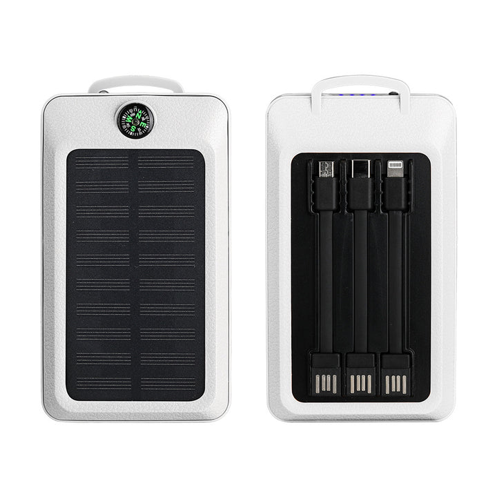 Portable power bank with integrated solar charging technology and multiple USB ports Stornfield