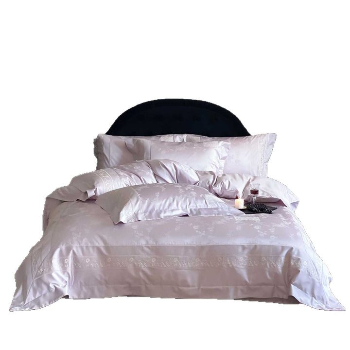 Luxury Satin Jacquard Embroidered Duvet Cover Bedding Set