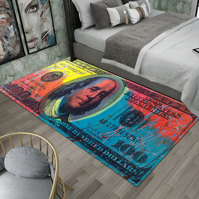 Creative Currency-Themed Area Rug