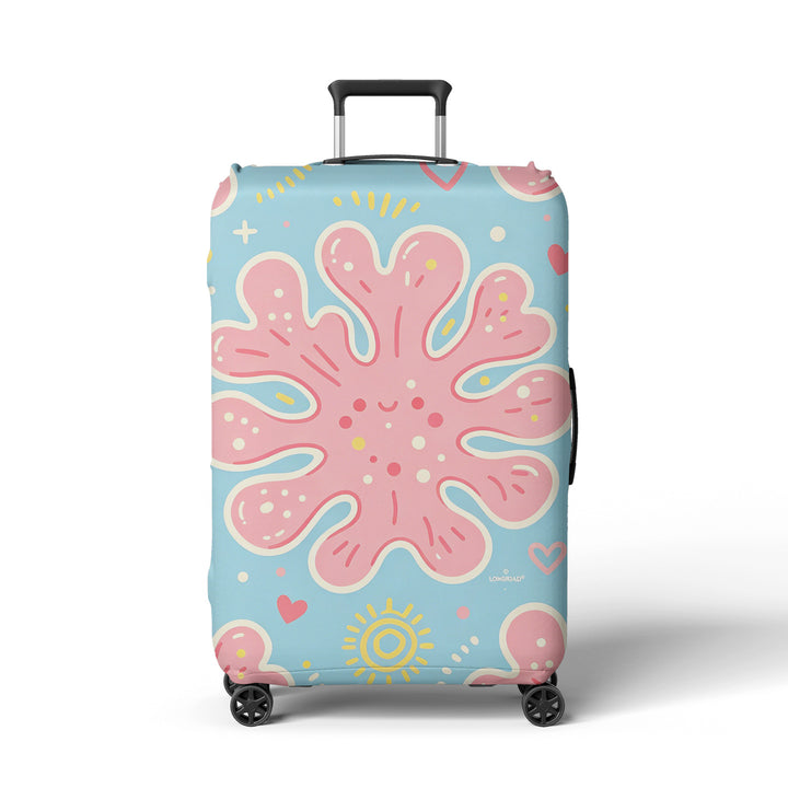 Women's suitcase cover with cheerful Stornfield  motif