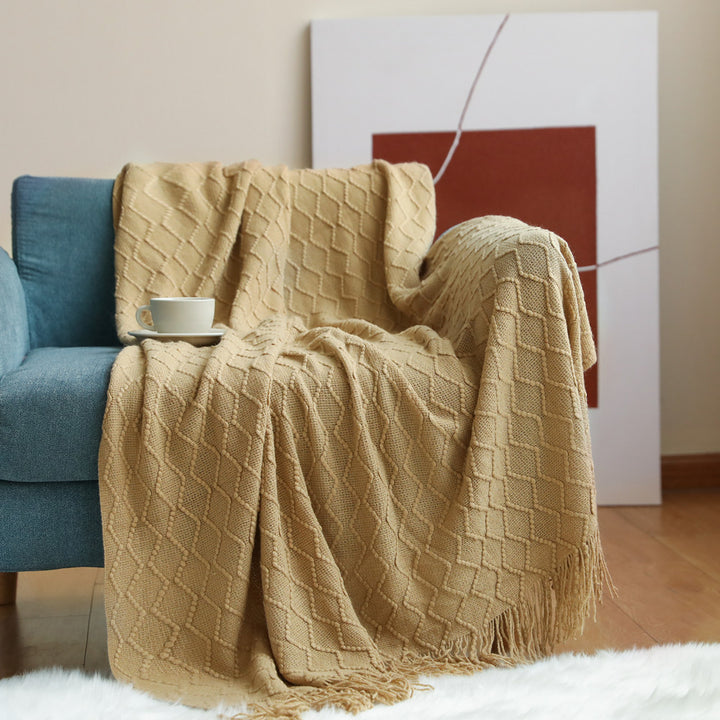 Textured Woven Throw Blanket