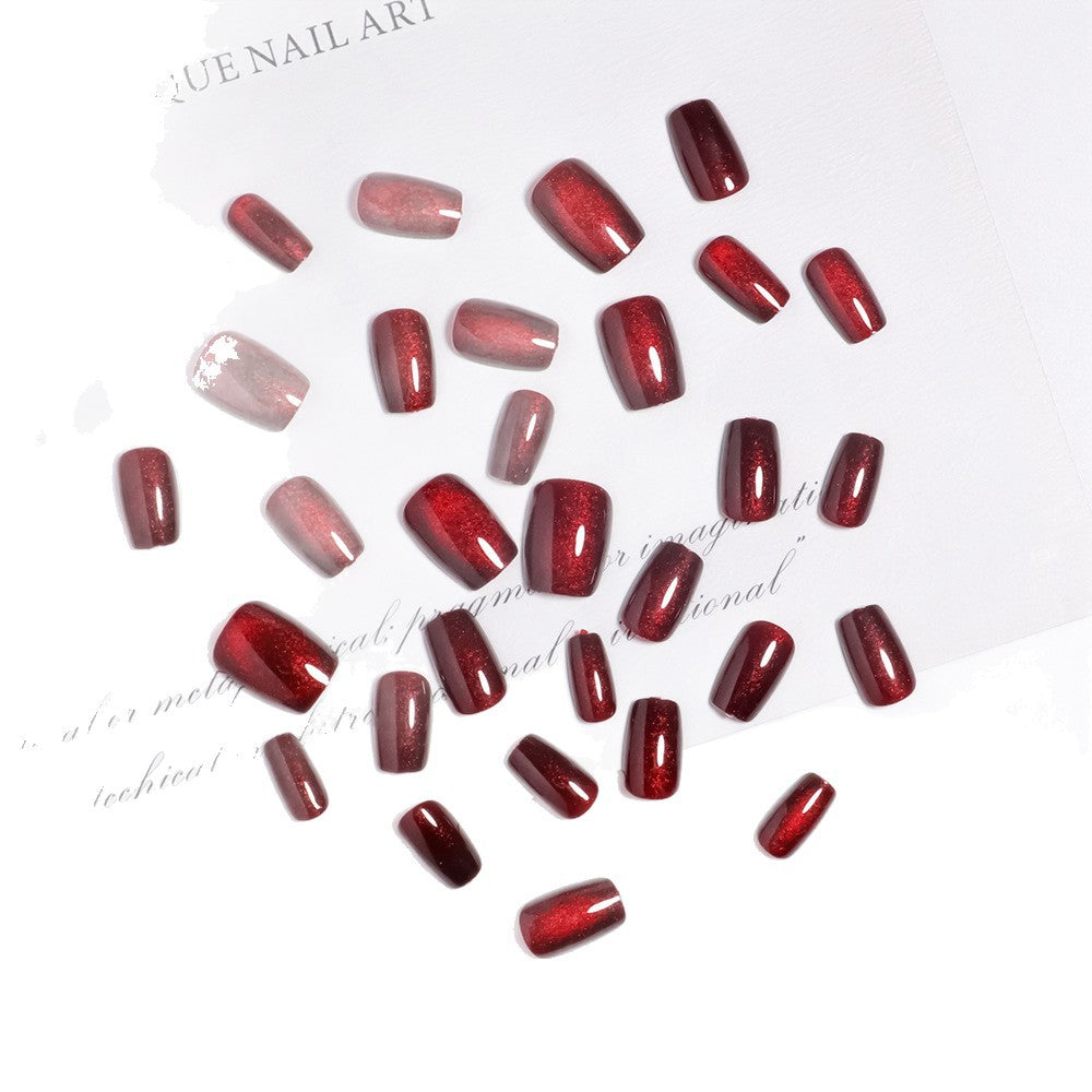 Glittery Short Square Press-On Nail Set Stornfield