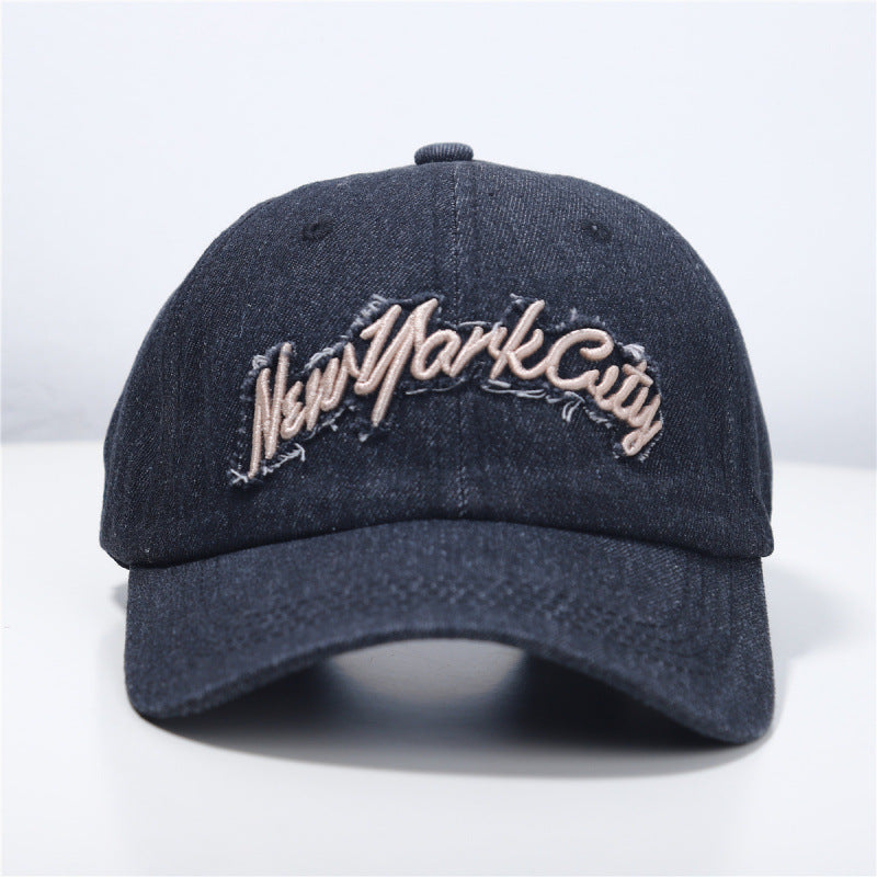 Women's Distressed Denim Baseball Cap Stornfield 1784083711
