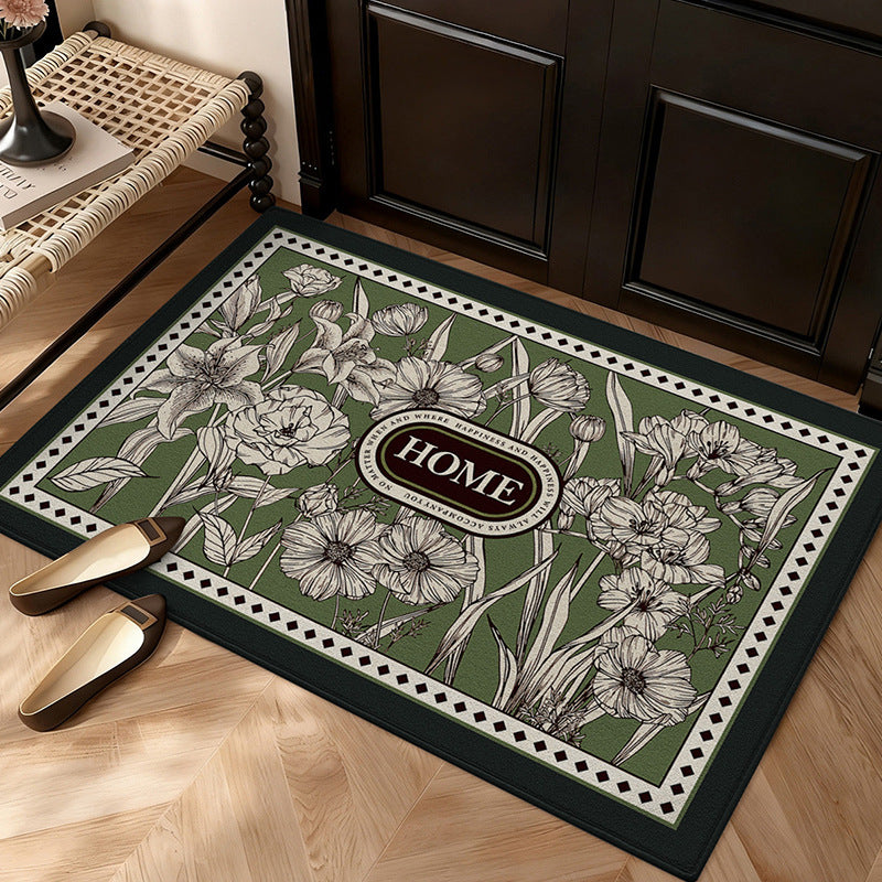 Elegant Leaf Pattern Area Rug