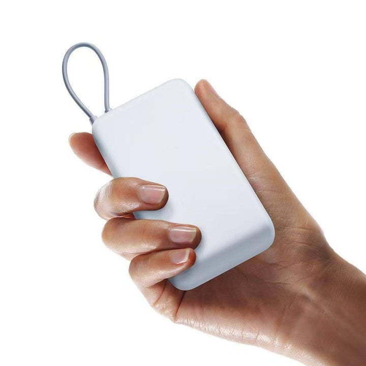 Compact portable High-capacity power bank with integrated charging cables and matte soft-touch finish Stornfield