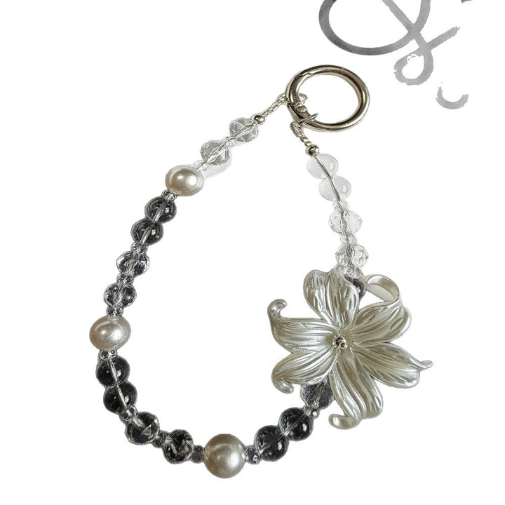 Elegant Flower-Inspired Beaded Keychain Stornfield