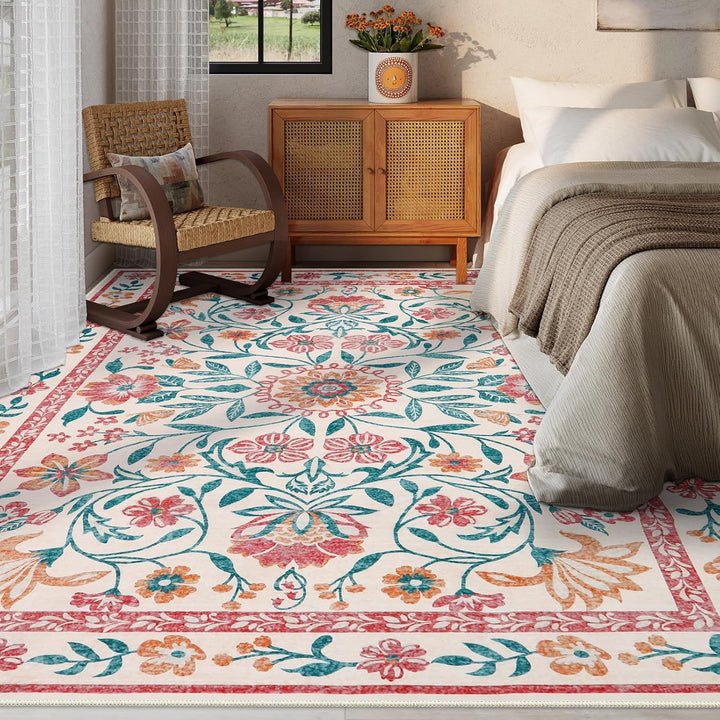 Floral Pattern Area Rug for Home