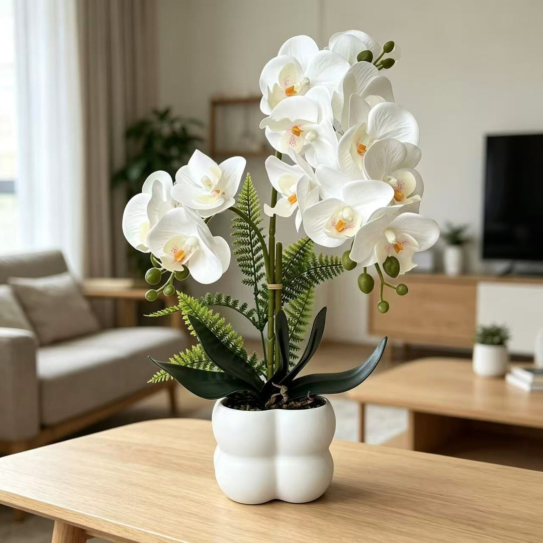 Premium Lifelike Orchid Plant Arrangement