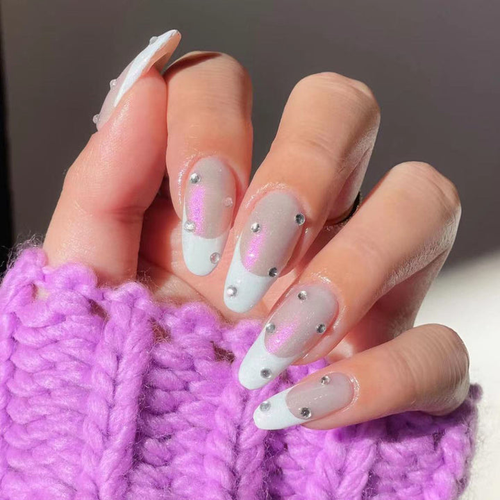 Glamorous Stiletto Press-On Nails with Rhinestone Accents Stornfield