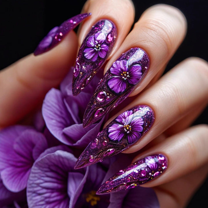 Creative Nail Art with Exotic Leaf Design Stornfield