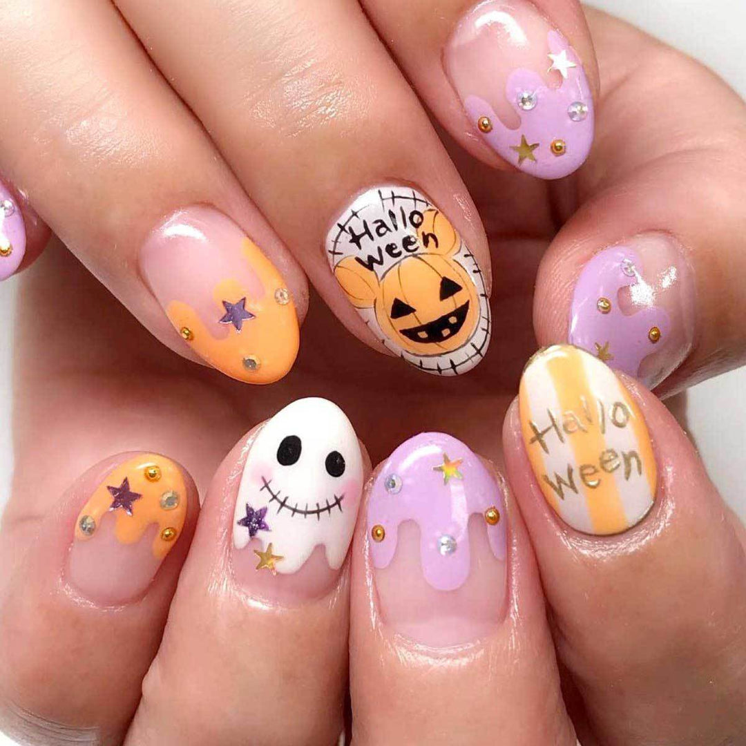 Halloween-Themed Decorative Nail Art