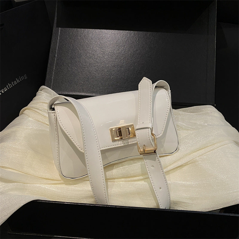 Elegant Patent Leather Mini Shoulder Bag