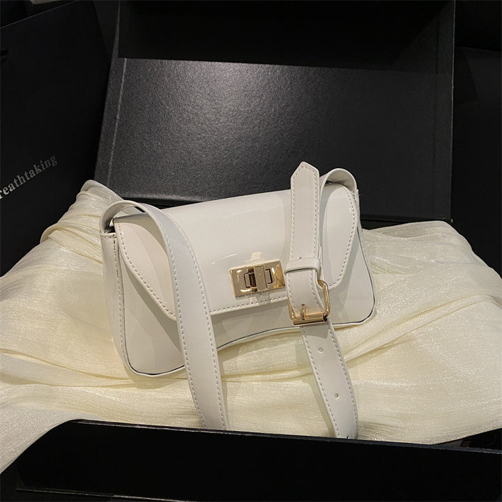 Elegant Patent Leather Mini Shoulder Bag