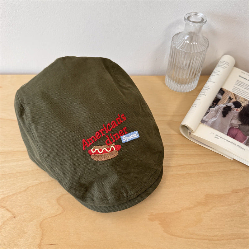 Men's Embroidered Casual Newsboy Cap Stornfield