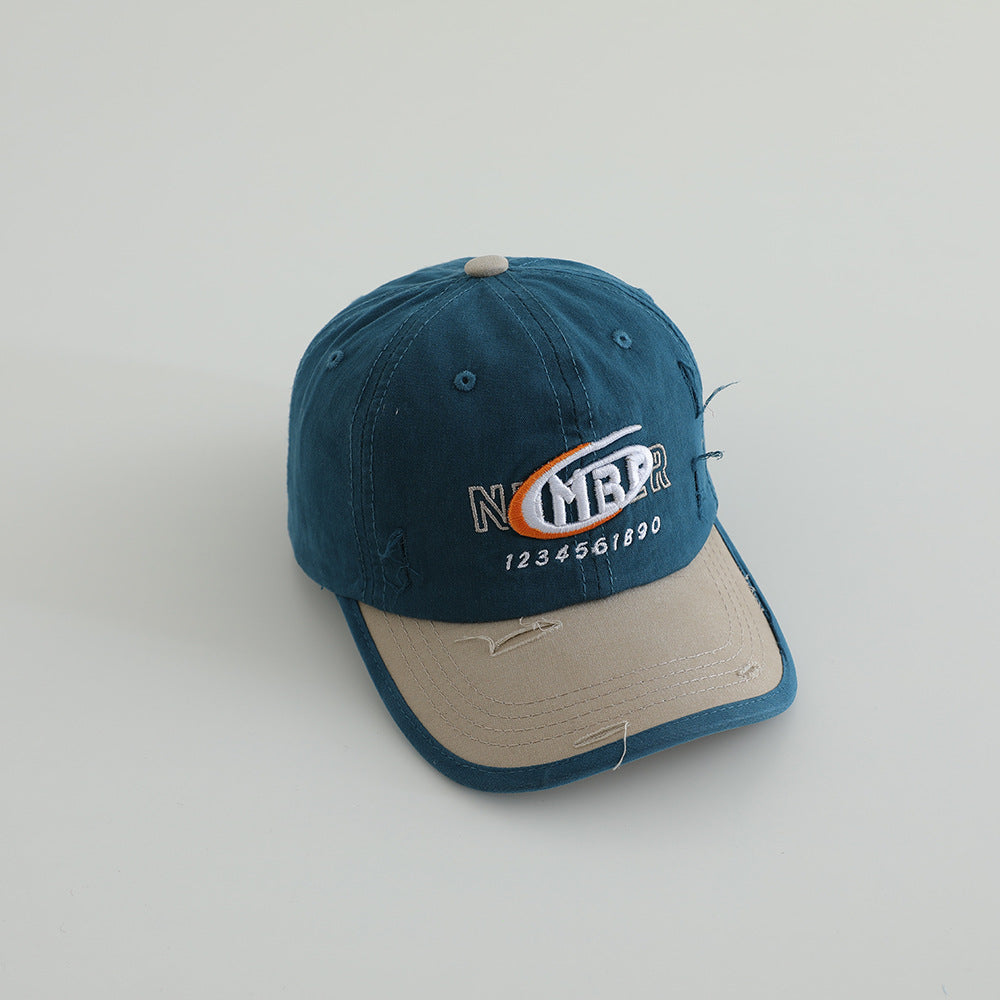 Men's Distressed Cotton Logo Baseball Cap Stornfield