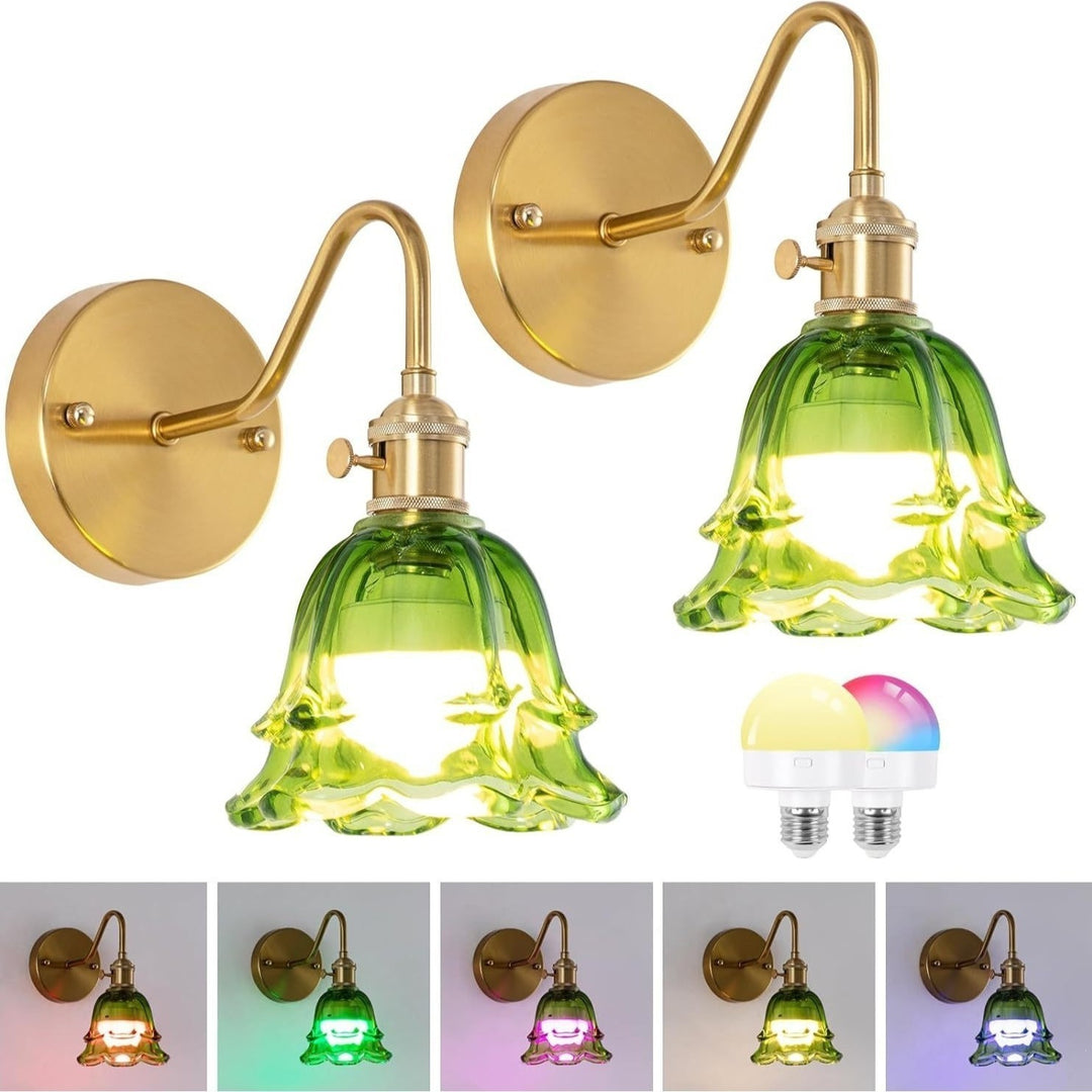 Vintage Glass Wall Sconce