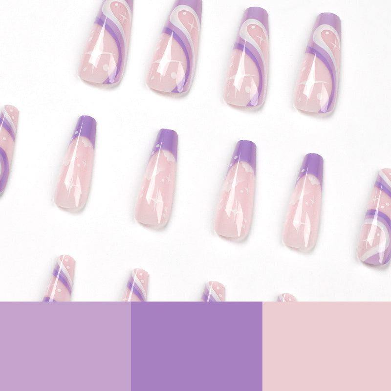 Artful Nail Extensions with Trendy Ombre Design Stornfield
