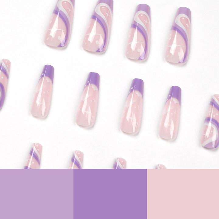 Artful Nail Extensions with Trendy Ombre Design Stornfield