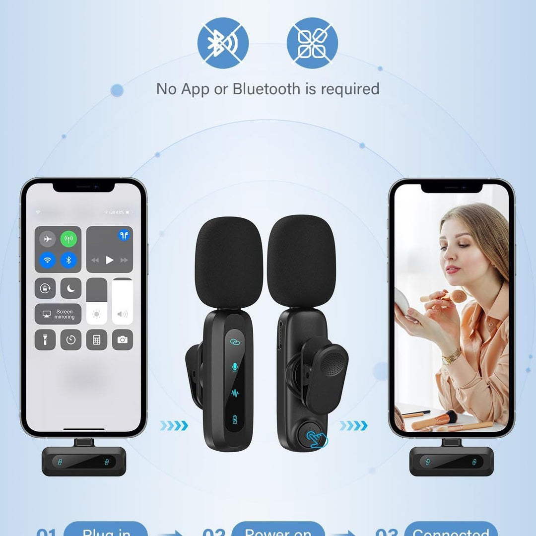 Wireless Lavalier Microphone with High-Sensitivity Audio Recording Stornfield