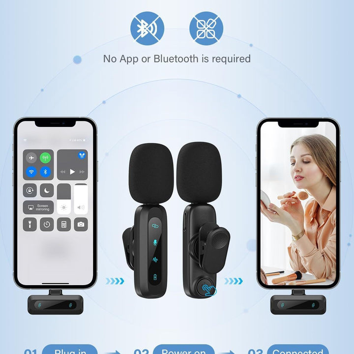 Wireless Lavalier Microphone with High-Sensitivity Audio Recording Stornfield
