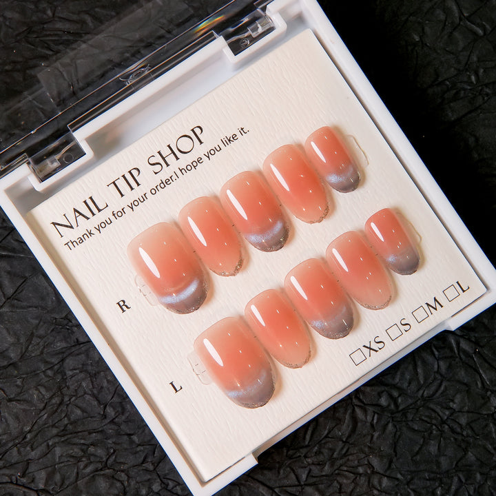 Ombre French Press-On Nail Tips