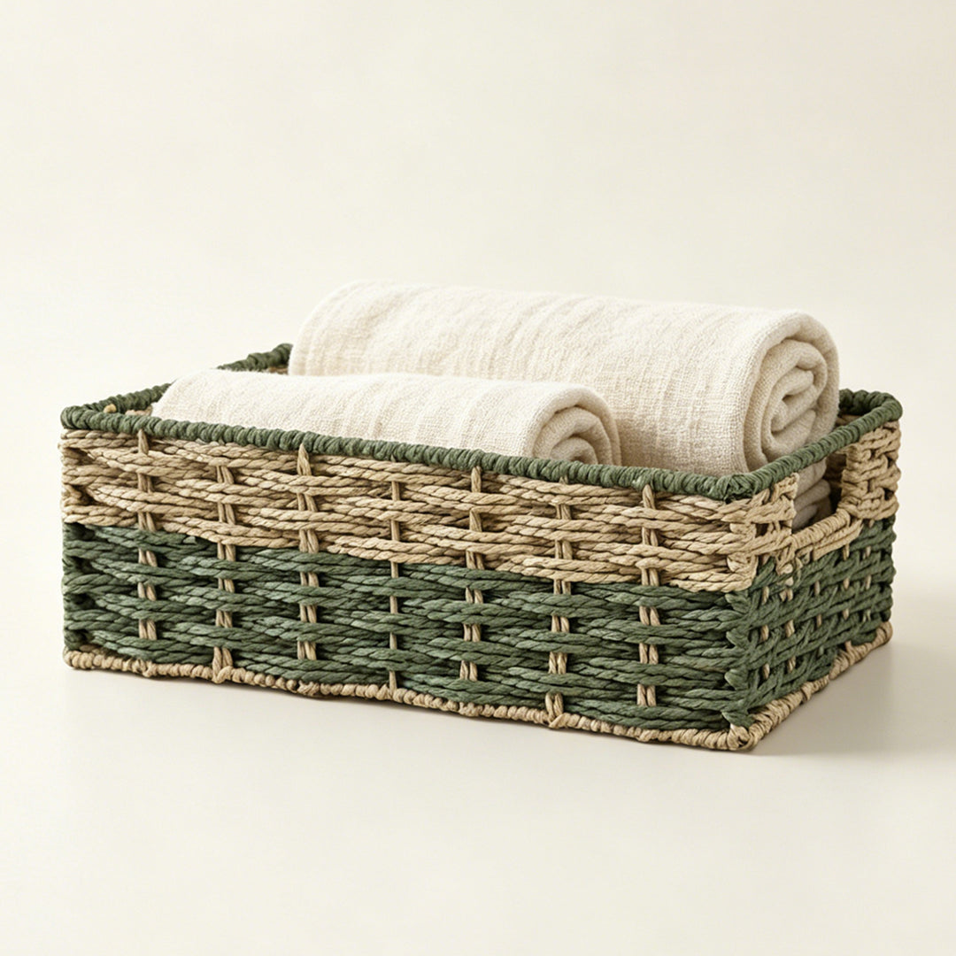 Handcrafted storage basket made of natural material Stornfield