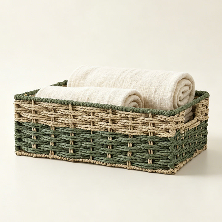 Handcrafted storage basket made of natural material Stornfield