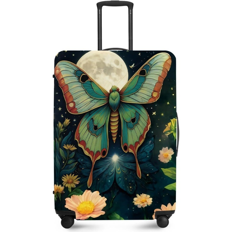 Unisex nan elastic suitcase cover with UV-resistant motif print and zip opening Stornfield