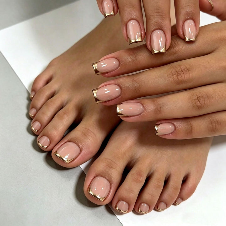 Elegant Press-On Nail Tips with Decorative Bow Stornfield