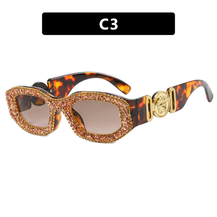 Women's extravagantly designed sunglasses with rhinestone-studded frame Stornfield