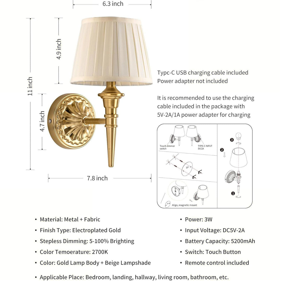 Elegant Wall Sconces with Remote Control