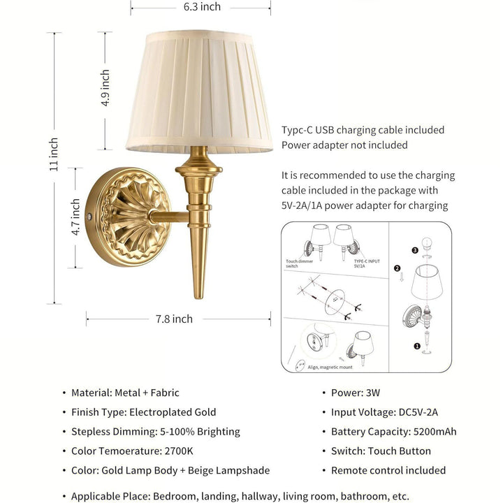 Elegant Wall Sconces with Remote Control