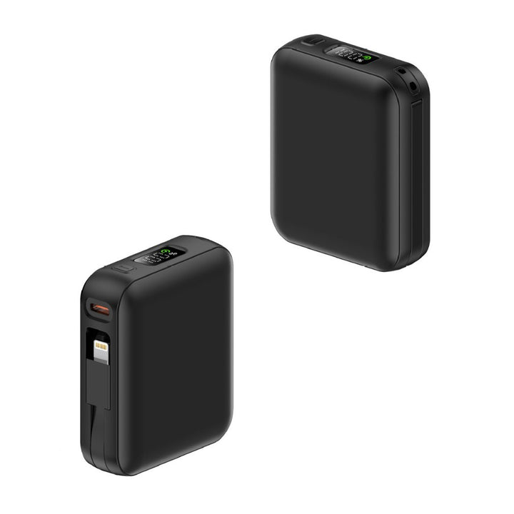 Portable power bank with integrated charging cable and digital display Stornfield