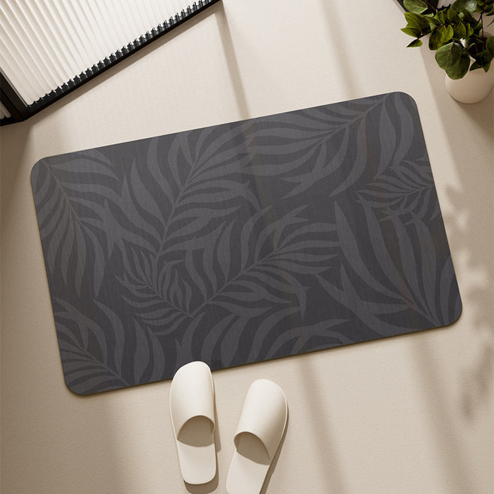 Modern Tropical Leaf Pattern Area Mat Stornfield