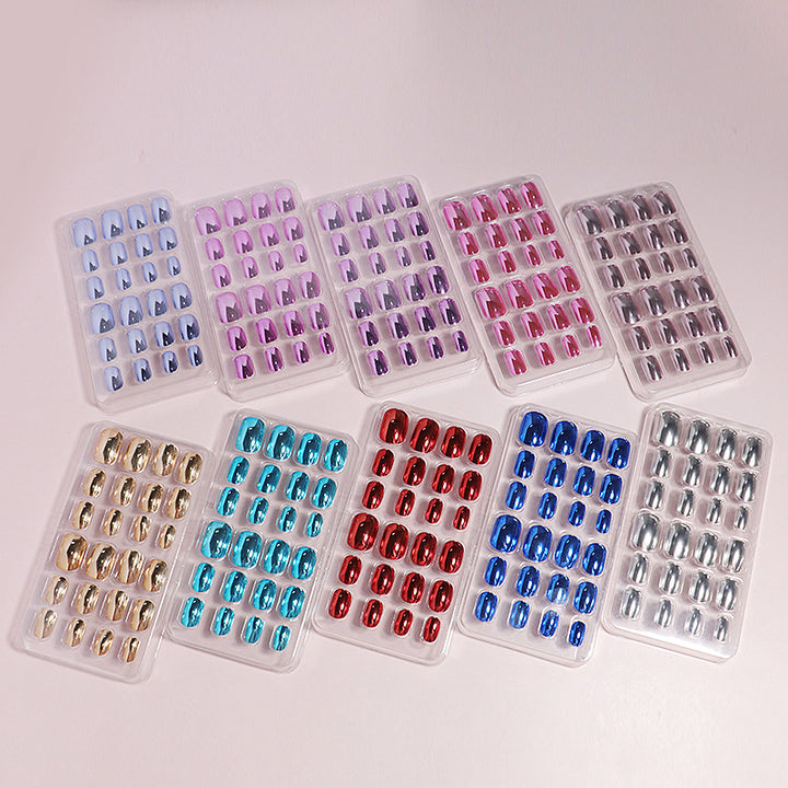 Glossy Press-On Nail Art Set Stornfield