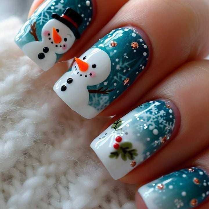 Festive Winter-Themed 3D Nail Art Extensions Stornfield 1789713261