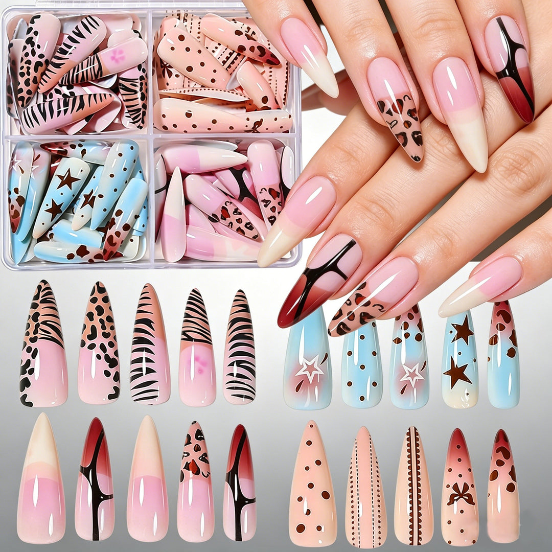 Artistic Long Stiletto Press-On Nail Set Stornfield
