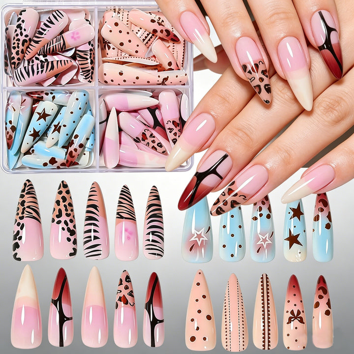 Artistic Long Stiletto Press-On Nail Set Stornfield