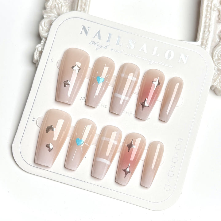Elegant Artistic Press-On Nail Set