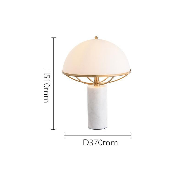 Artistic Marble and Metal Table Lamp