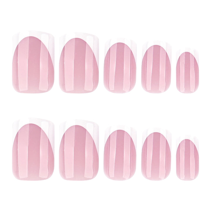 French nail extensions with glossy finish Stornfield