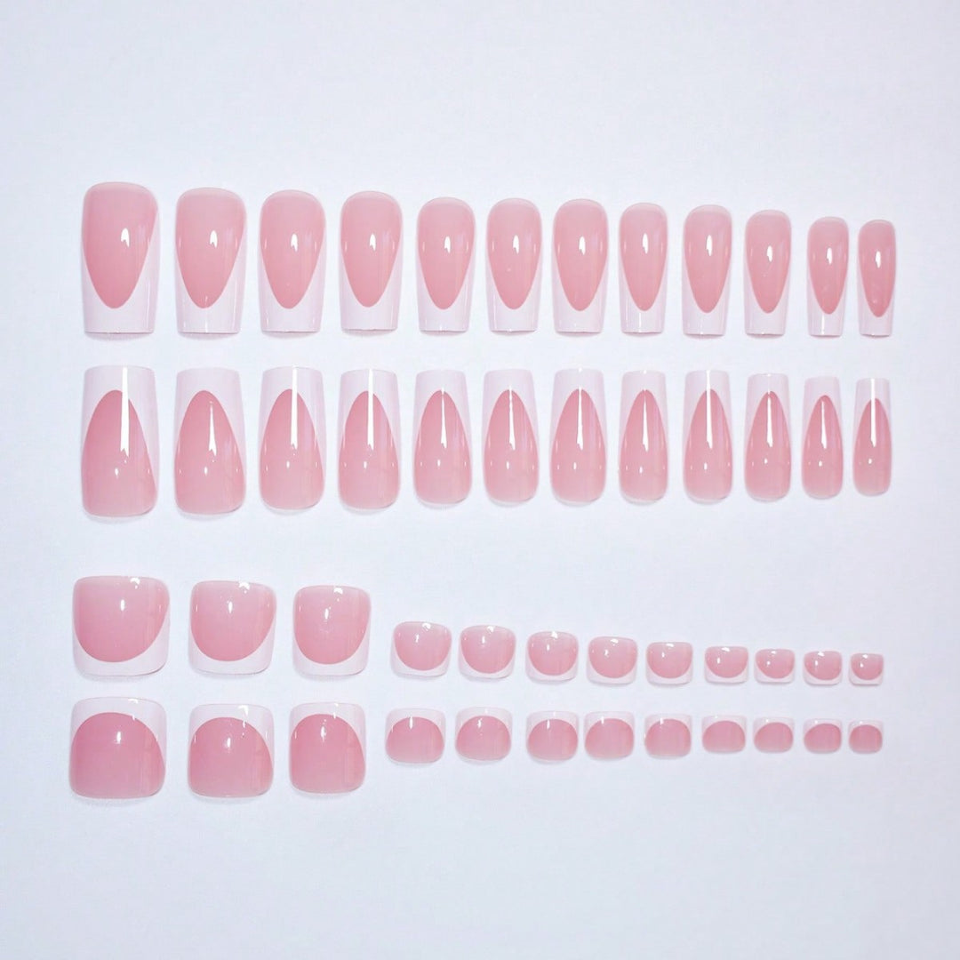 Premium French Tip Press-On Nail Set Stornfield