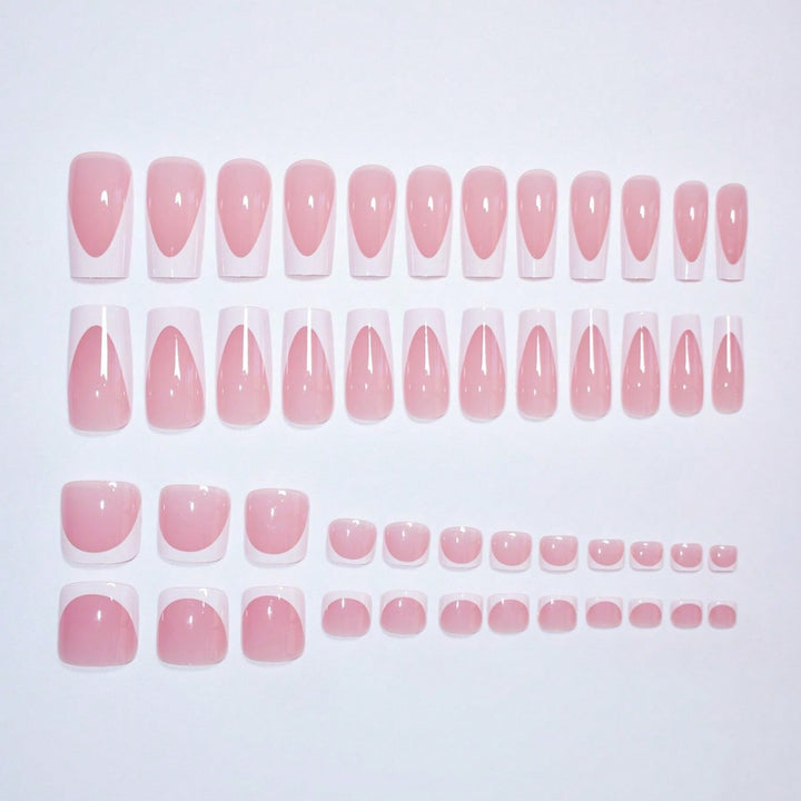 Premium French Tip Press-On Nail Set Stornfield