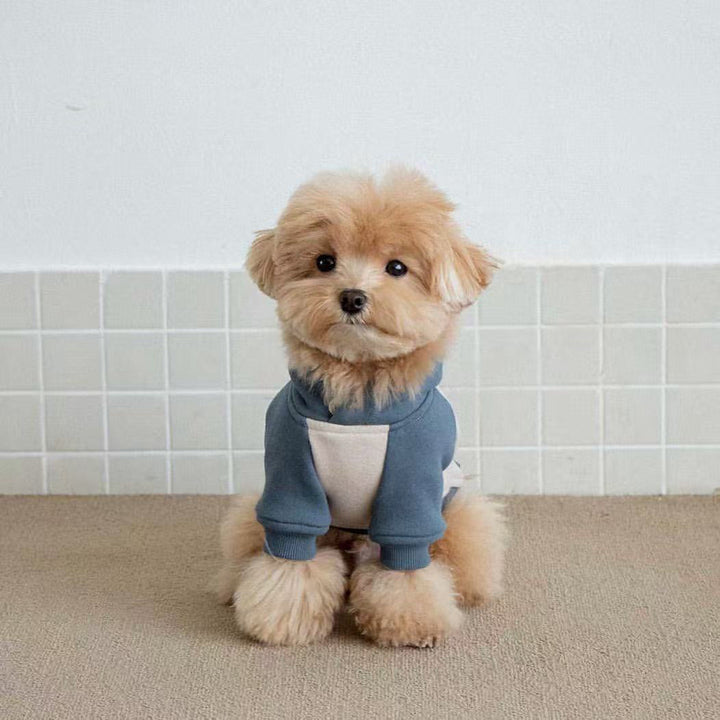 Small Dog Fleece Hoodie with Ribbed Cuffs and Hood