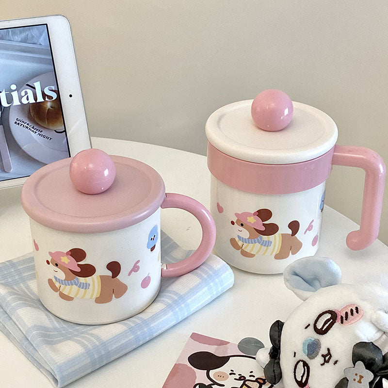 Coffee mug with playful dog design Stornfield