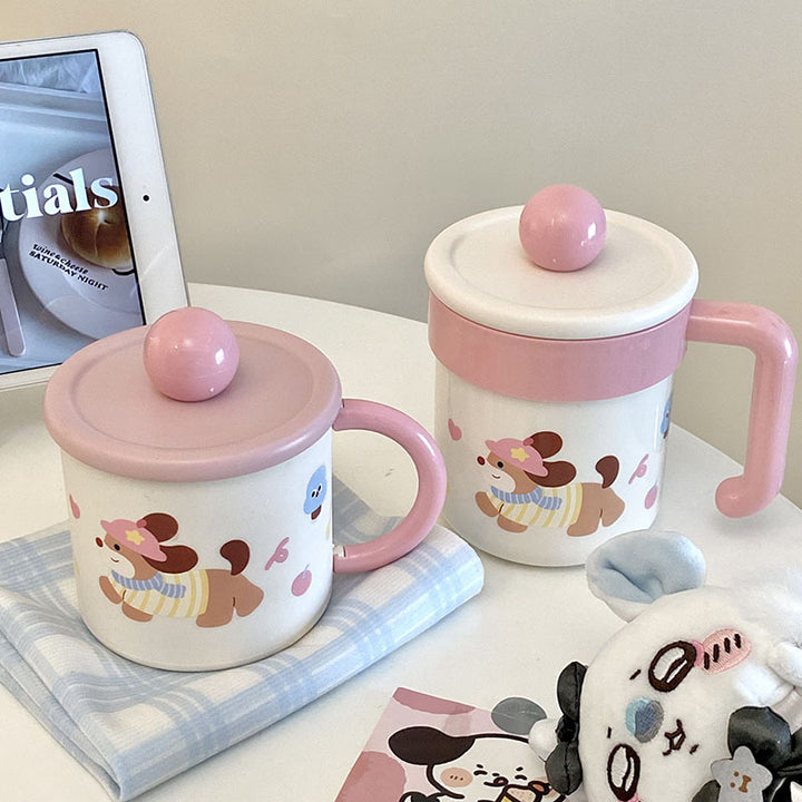 Coffee mug with playful dog design Stornfield
