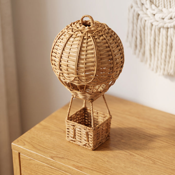 Handwoven storage basket in hot air balloon design Stornfield