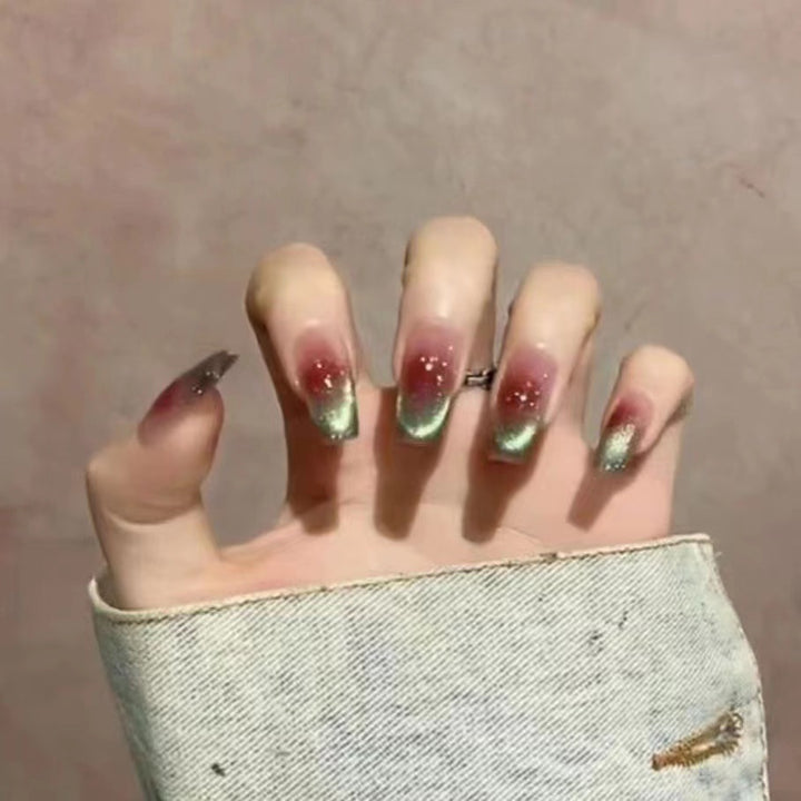 Gradient Glitter Press-On Nails